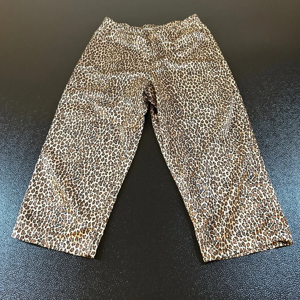 Lillian Vernon Leopard Print‎ Two-Piece Set Spaghetti Strap Top Girls Medium